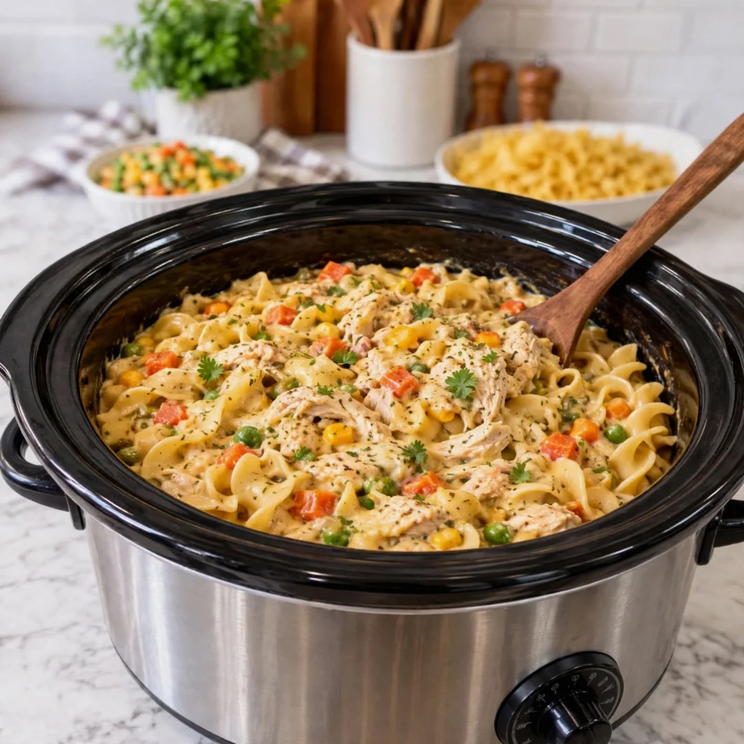Crockpot Chicken Pot Pie Pasta: A Comforting One-Pot Meal
