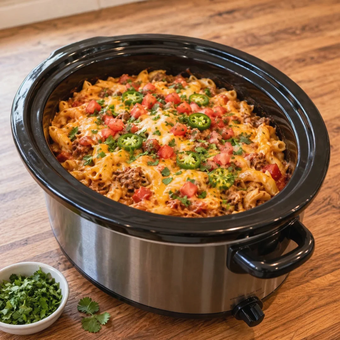 CROCKPOT TACO PASTA CASSEROLE: A Flavorful Family Dinner!