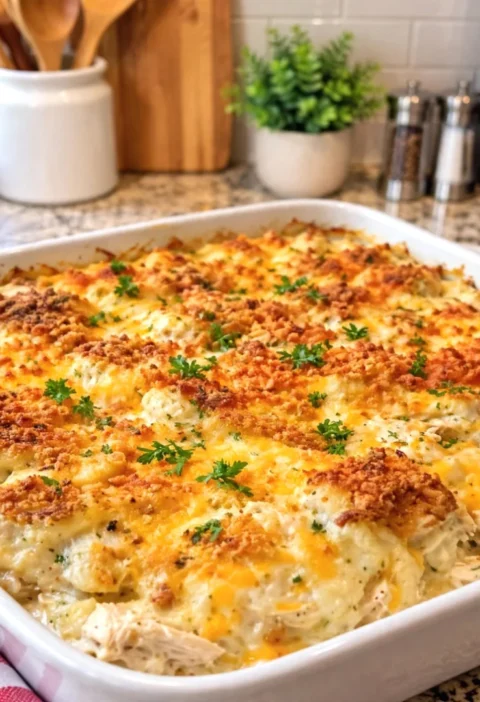 DOLLY’S 5 INGREDIENT CHICKEN CASSEROLE