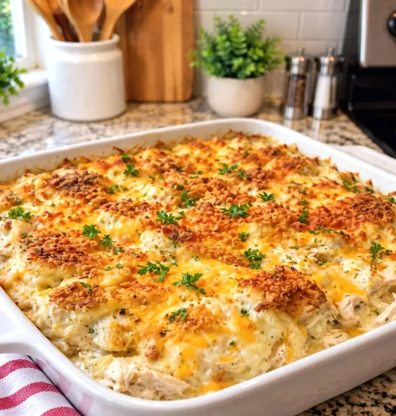 DOLLY’S 5 INGREDIENT CHICKEN CASSEROLE