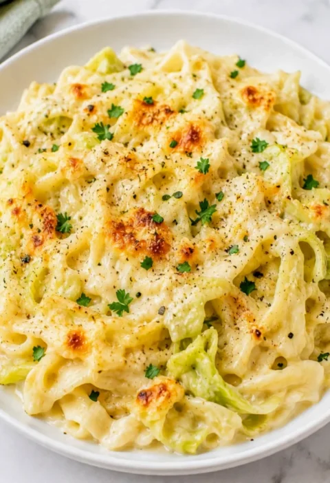 Easy Cheesy Cabbage Alfredo