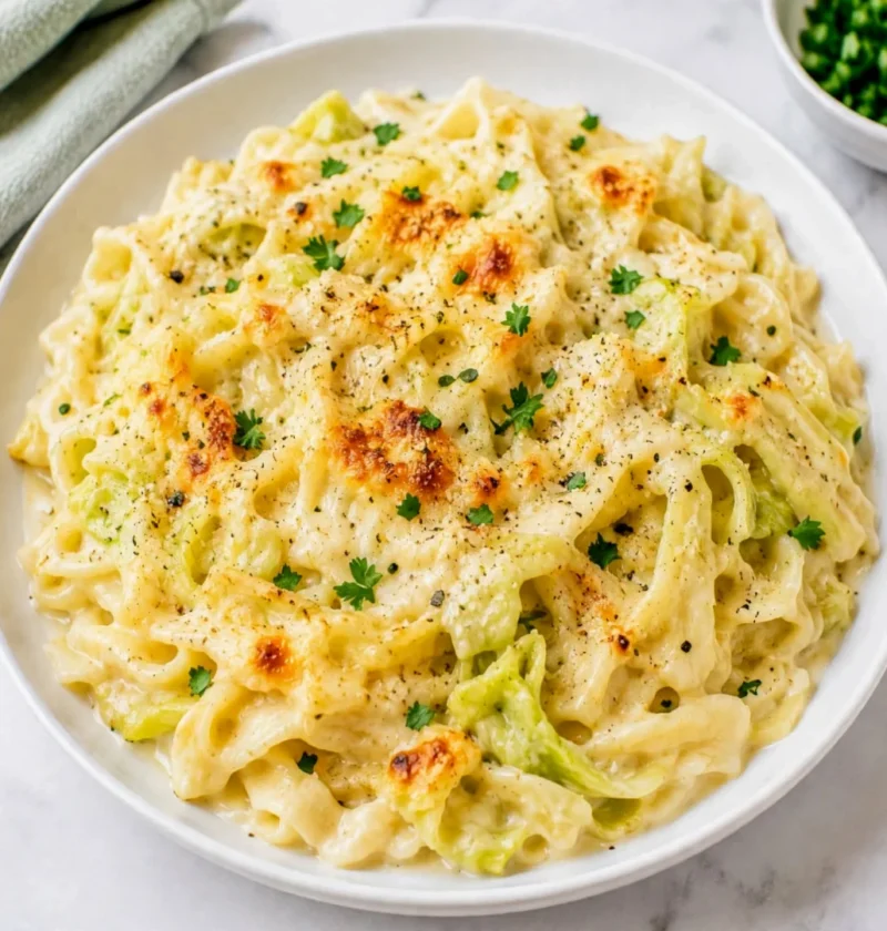 Easy Cheesy Cabbage Alfredo