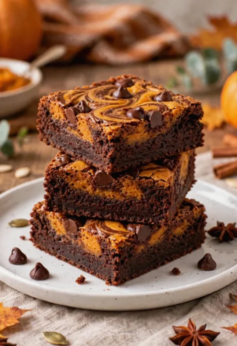 Easy Pumpkin Brownies