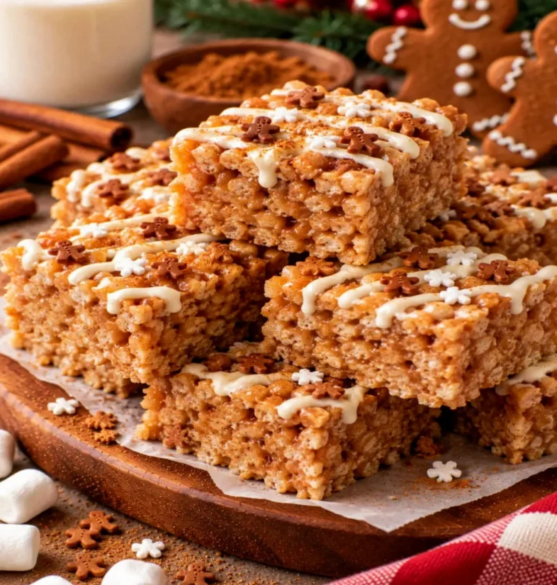 Gingerbread Rice Krispie Treats