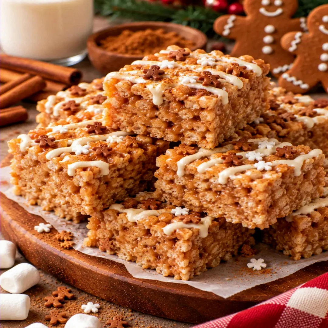 Gingerbread Rice Krispie Treats