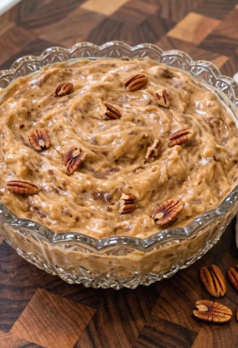 Pecan praline cream cheese dip