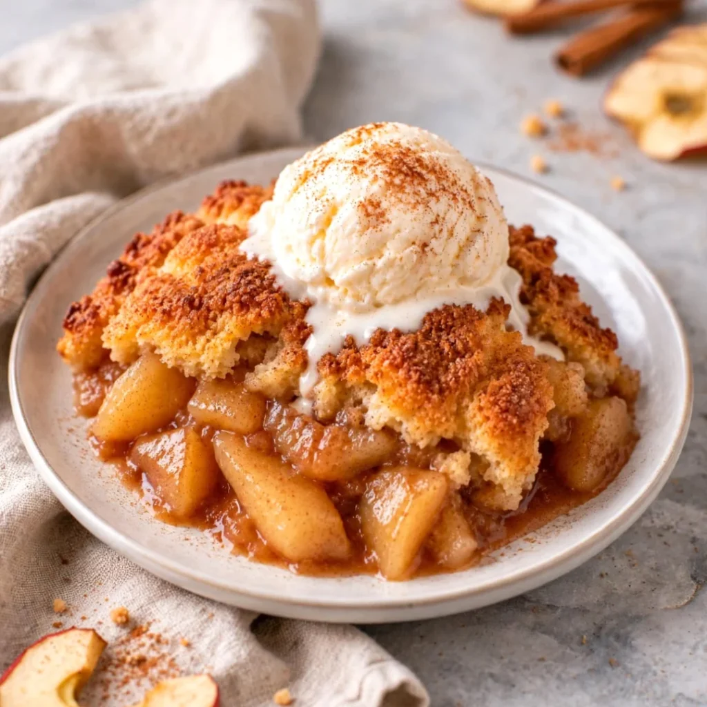 Homemade Apple Cobbler – Golden and Buttery - Homemade Apple Cobbler – Golden and Buttery