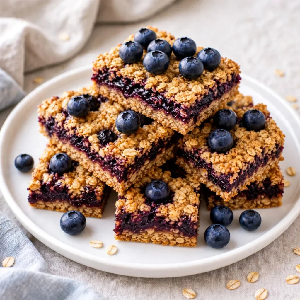 Homemade Blueberry and Oat Breakfast Bars – Soft and Fruity - Homemade Blueberry and Oat Breakfast Bars – Soft and Fruity