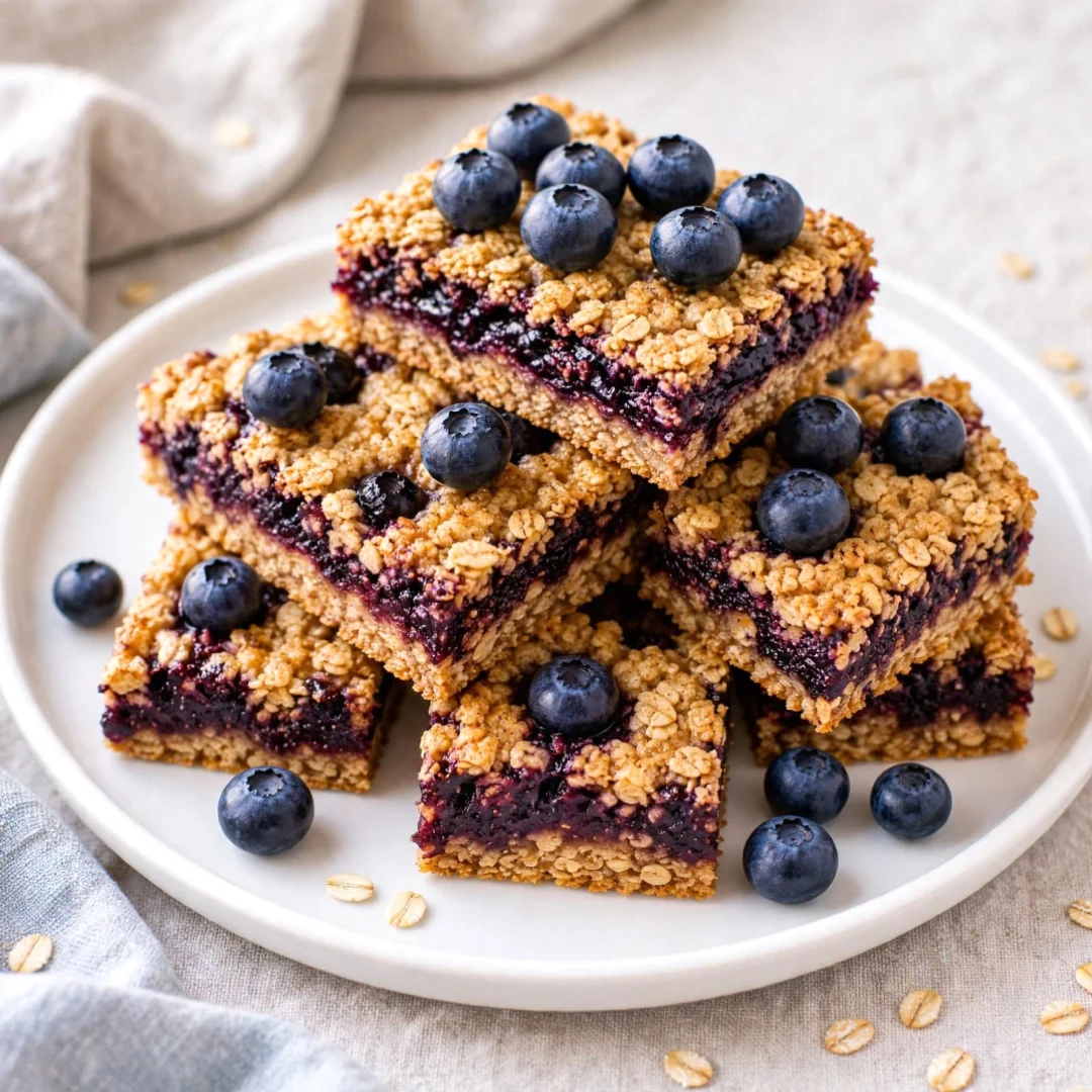 Homemade Blueberry and Oat Breakfast Bars