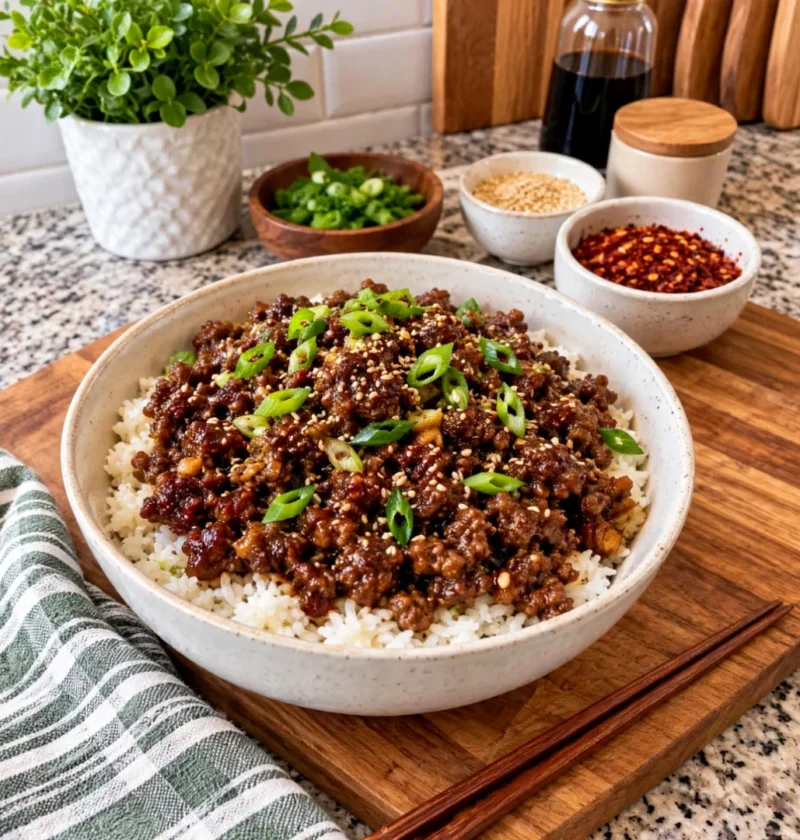 Korean Ground Beef Bowls