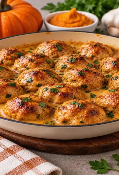 Pumpkin Chicken Meatballs