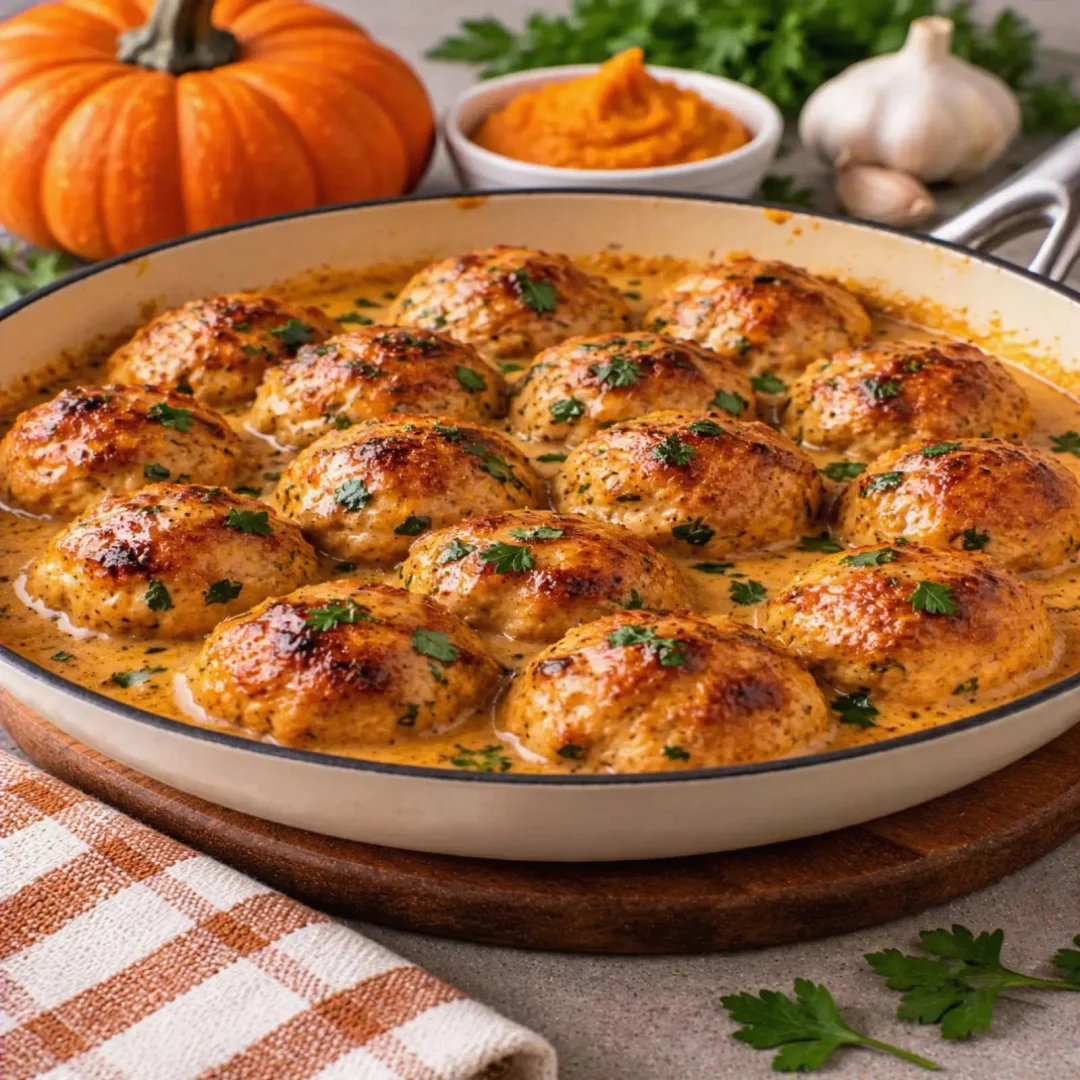 Pumpkin Chicken Meatballs – Tender and Flavorful
