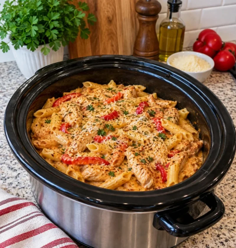 Slow Cooker Creamy Cajun Chicken Pasta