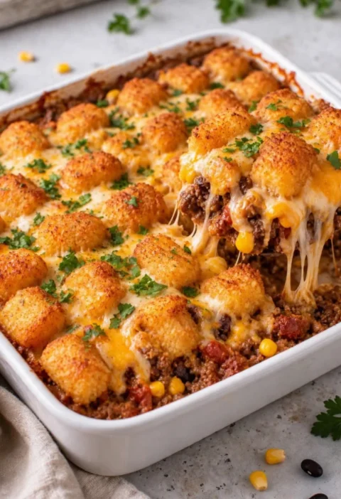 Tater Tot Taco Casserole