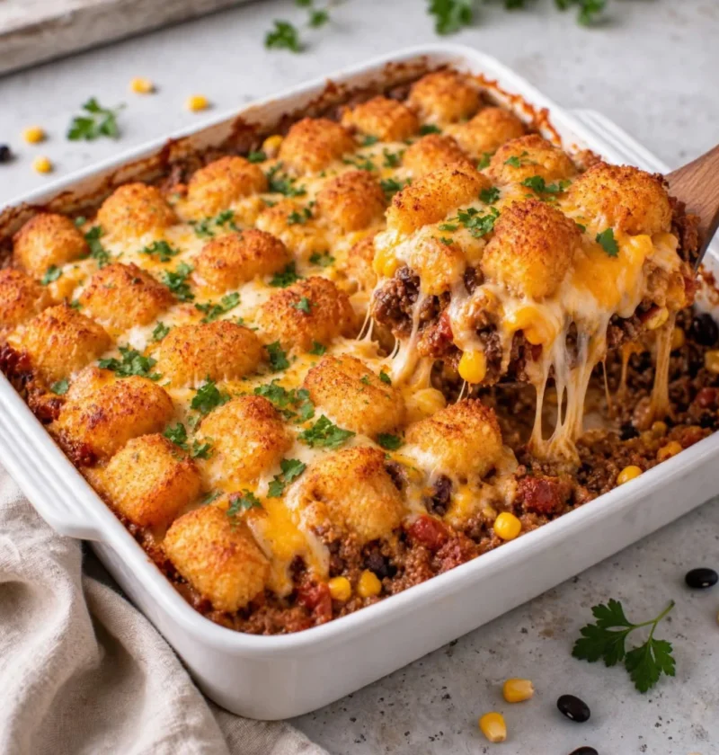 Tater Tot Taco Casserole