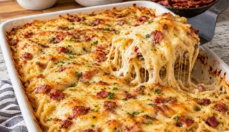 Turkey Bacon Cream Cheese Spaghetti