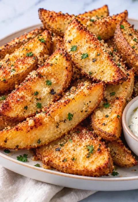 Baked Garlic Parmesan Potato Wedges