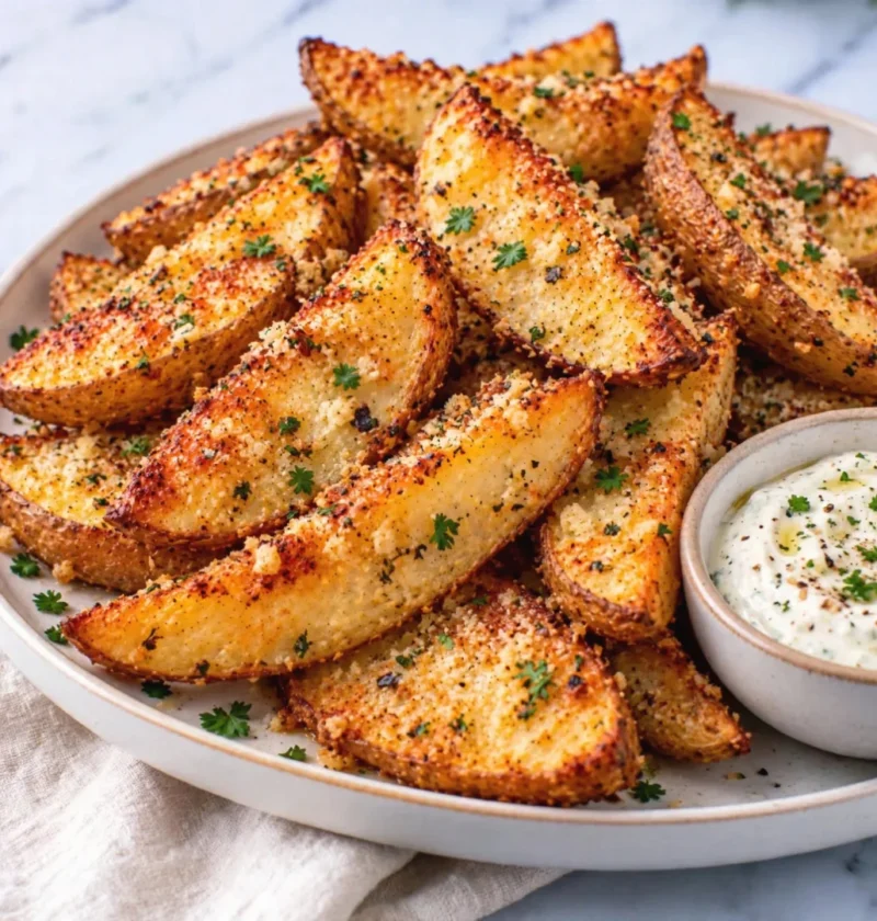 Baked Garlic Parmesan Potato Wedges