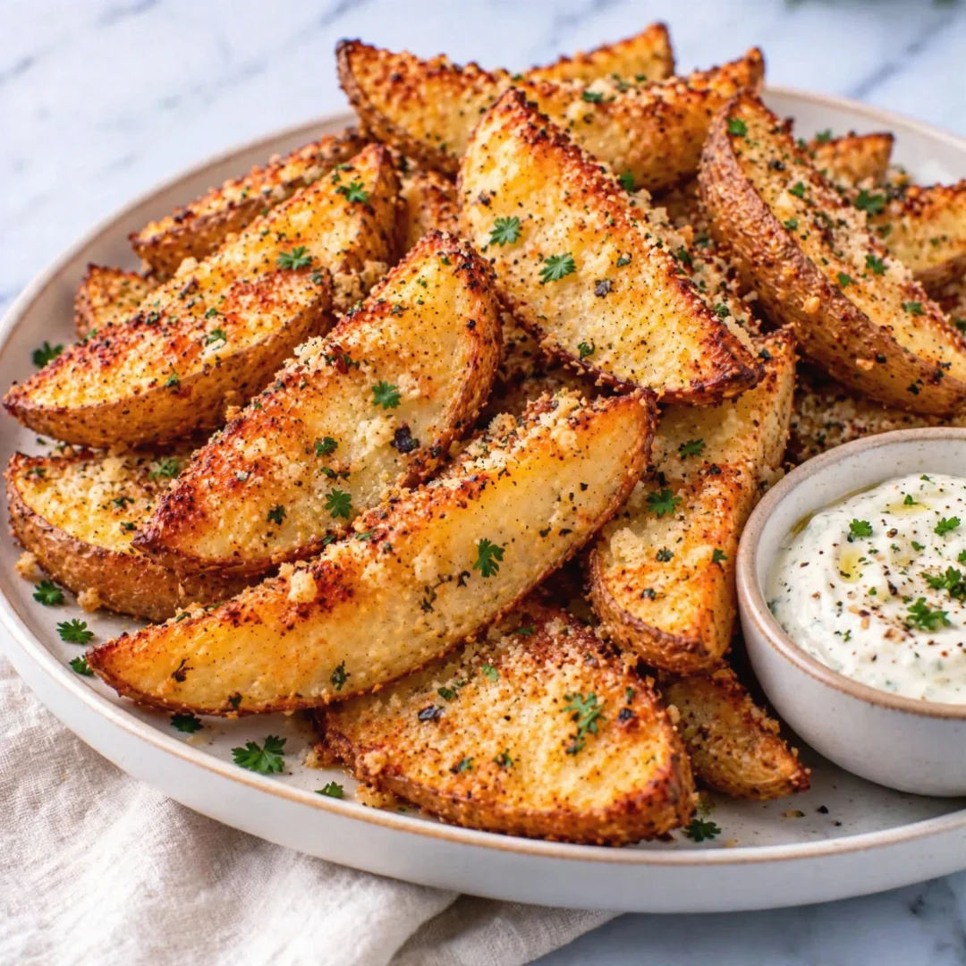 Baked Garlic Parmesan Potato Wedges