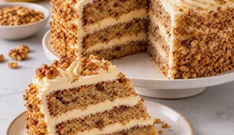 Banana Walnut Cream Cake