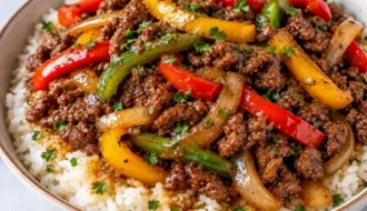 Beef and Pepper Rice Bowl