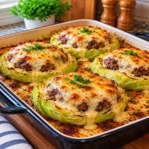 Cheesy Cabbage Burger Steaks that Everyone Will Love!