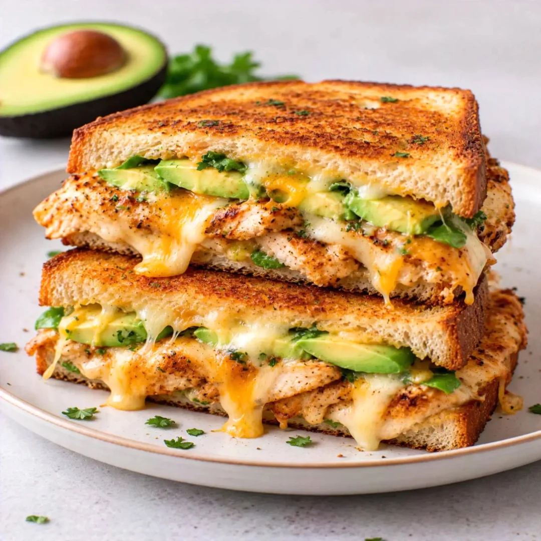 Chicken Avocado Melt Cheese Sandwich – Crispy and Delicious