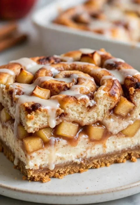 Cinnamon Roll Apple Lasagna