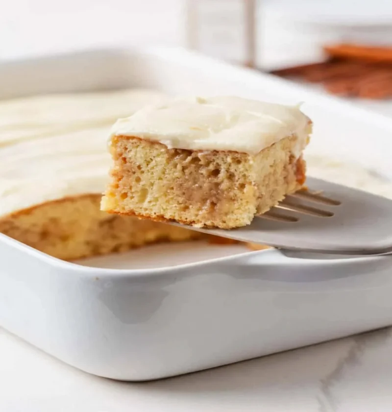 Cinnamon Roll Poke Cake