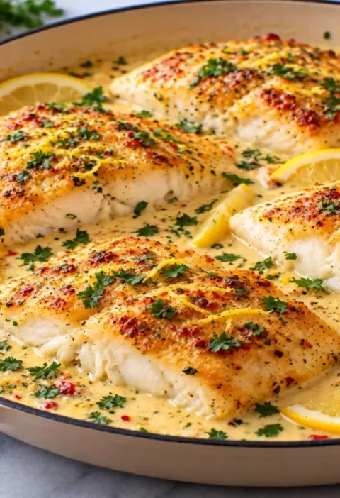Coconut Lemon Baked Cod