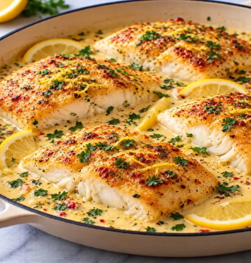 Coconut Lemon Baked Cod
