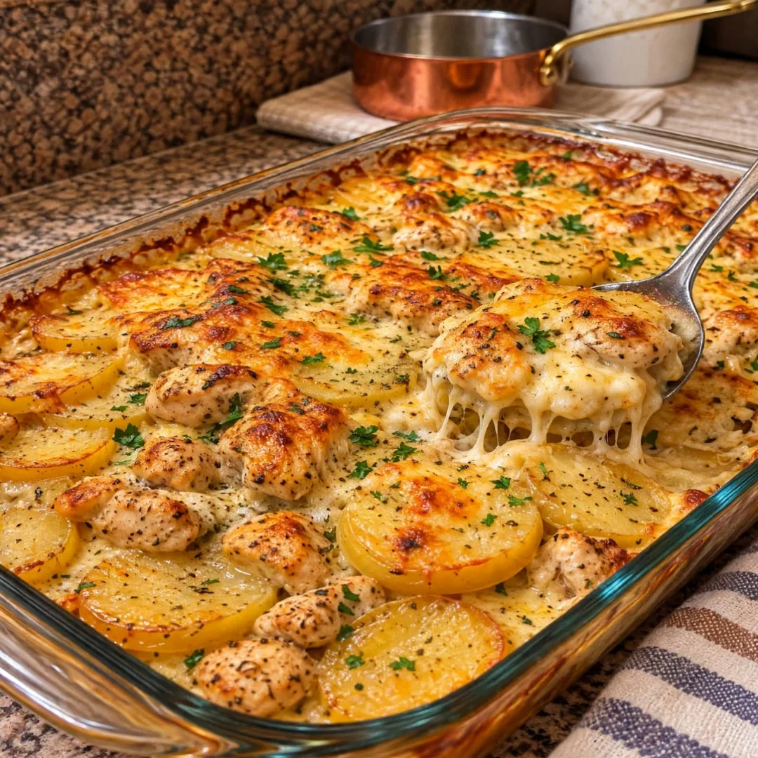 Creamy Cheesy Potato Chicken Bake: Your New Dinner Delight!