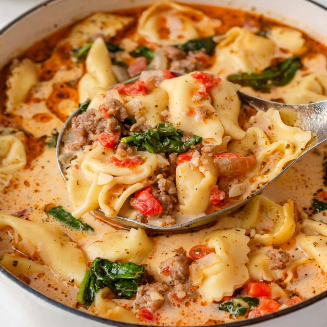 Creamy Tuscan Tortellini Soup