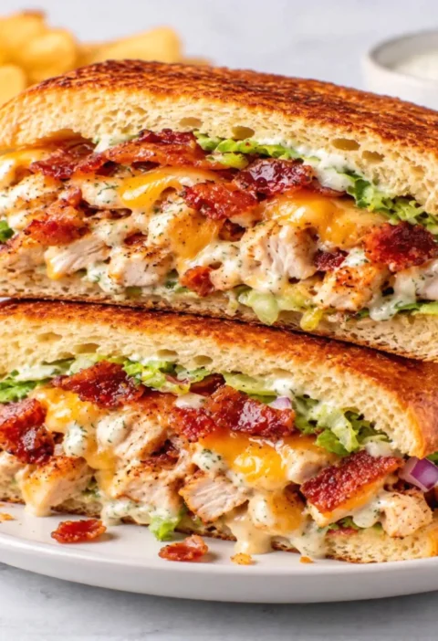 Easy Chicken Bacon Ranch Sandwich