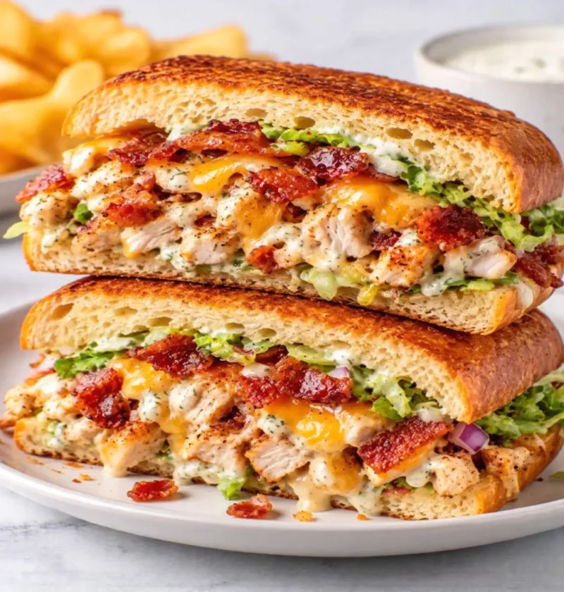 Easy Chicken Bacon Ranch Sandwich