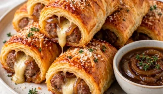French Onion Sausage Rolls