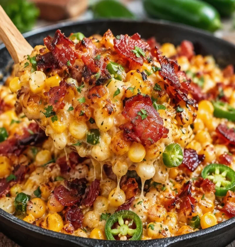 Bacon jalapeño honey butter skillet corn