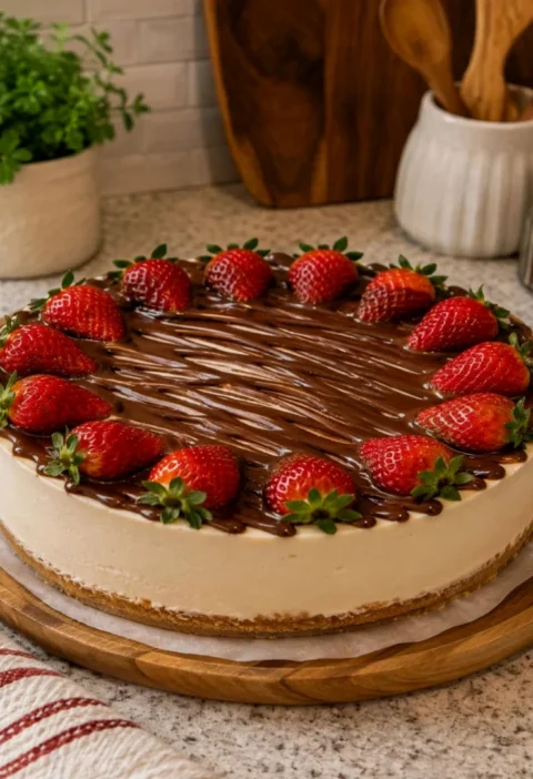 No-Bake Strawberry Chocolate Cheesecake Pudding