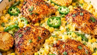 One Pan Cheesy Jalapeño Chicken