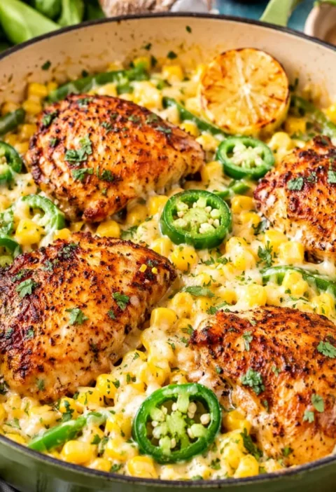 One Pan Cheesy Jalapeño Chicken