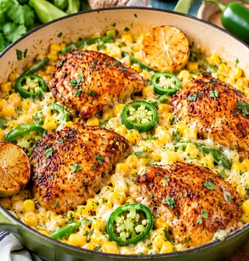 One Pan Cheesy Jalapeño Chicken