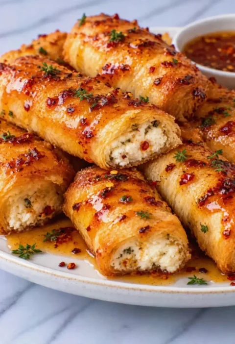 Oven Fried Feta Rolls