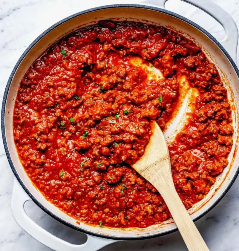 simple 7 ingredient meat sauce